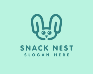 Cute Rabbit Stuffed Toy logo design