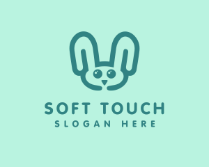 Cute Rabbit Stuffed Toy logo design