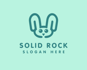 Cute Rabbit Stuffed Toy logo design