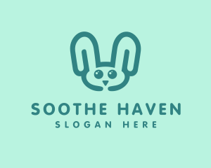 Cute Rabbit Stuffed Toy logo design