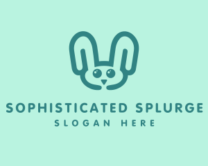 Cute Rabbit Stuffed Toy logo design