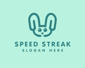 Cute Rabbit Stuffed Toy logo design