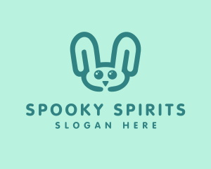 Cute Rabbit Stuffed Toy logo design