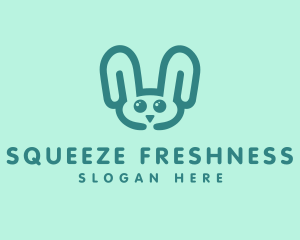 Cute Rabbit Stuffed Toy logo design