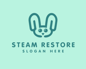 Cute Rabbit Stuffed Toy logo design