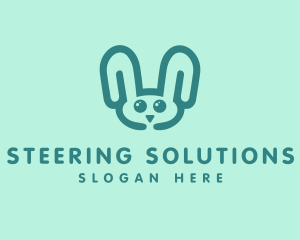 Cute Rabbit Stuffed Toy logo design