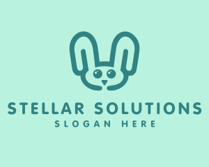 Cute Rabbit Stuffed Toy logo design