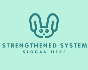 Cute Rabbit Stuffed Toy logo design