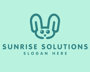 Cute Rabbit Stuffed Toy logo design