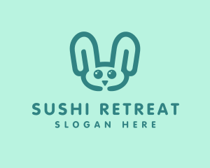 Cute Rabbit Stuffed Toy logo design