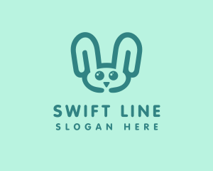 Cute Rabbit Stuffed Toy logo design