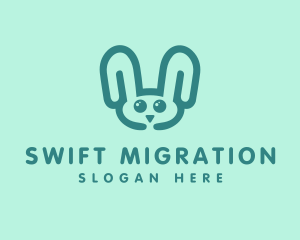 Cute Rabbit Stuffed Toy logo design