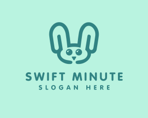 Cute Rabbit Stuffed Toy logo design