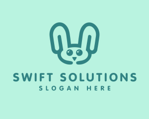 Cute Rabbit Stuffed Toy logo design