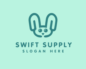 Cute Rabbit Stuffed Toy logo design