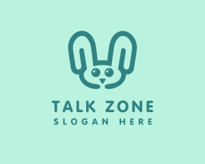 Cute Rabbit Stuffed Toy logo design