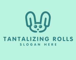 Cute Rabbit Stuffed Toy logo design