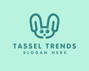 Cute Rabbit Stuffed Toy logo design