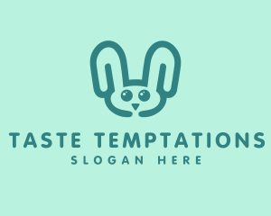 Cute Rabbit Stuffed Toy logo design