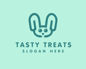 Cute Rabbit Stuffed Toy logo design