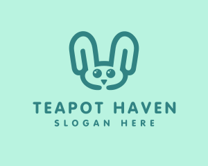 Cute Rabbit Stuffed Toy logo design