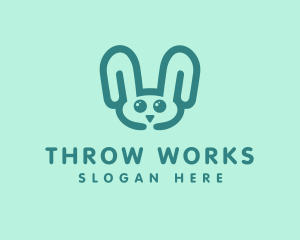 Cute Rabbit Stuffed Toy logo design