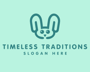 Cute Rabbit Stuffed Toy logo design