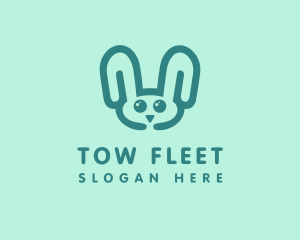 Cute Rabbit Stuffed Toy logo design