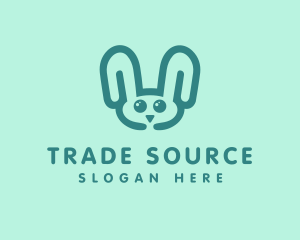 Cute Rabbit Stuffed Toy logo design