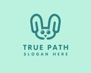 Cute Rabbit Stuffed Toy logo design