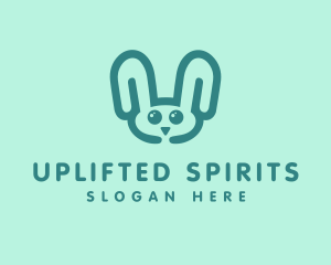 Cute Rabbit Stuffed Toy logo design