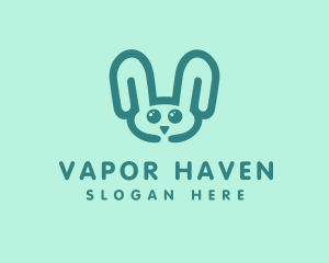 Cute Rabbit Stuffed Toy logo design