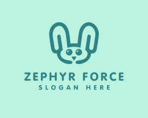 Cute Rabbit Stuffed Toy logo design