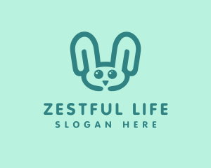 Cute Rabbit Stuffed Toy logo design