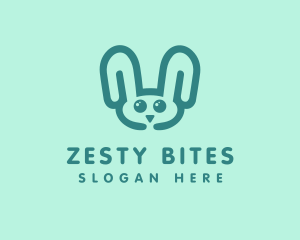 Cute Rabbit Stuffed Toy logo design