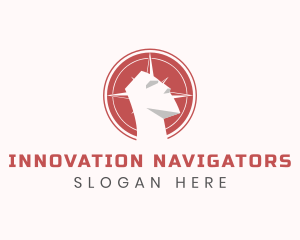 Compass Navigation Man logo design