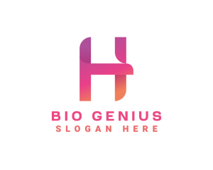 Modern Gradient Letter H logo design