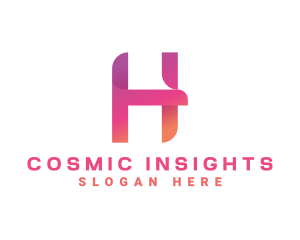 Modern Gradient Letter H logo design