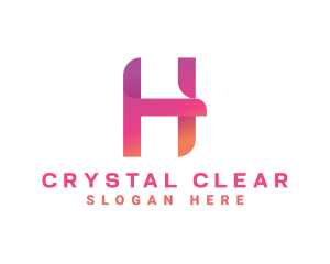 Modern Gradient Letter H logo design