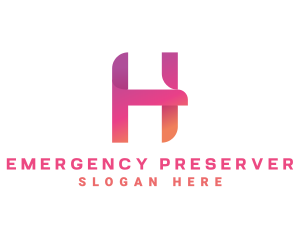 Modern Gradient Letter H logo design