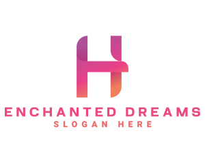 Modern Gradient Letter H logo design