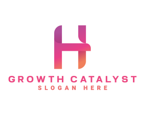 Modern Gradient Letter H logo design