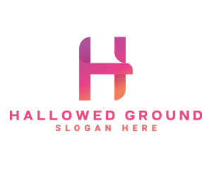 Modern Gradient Letter H logo design