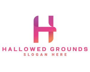 Modern Gradient Letter H logo design