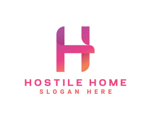 Modern Gradient Letter H logo design