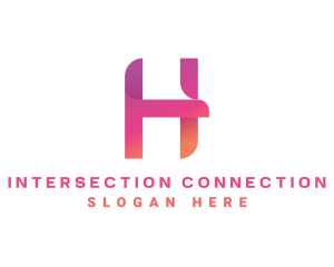 Modern Gradient Letter H logo design