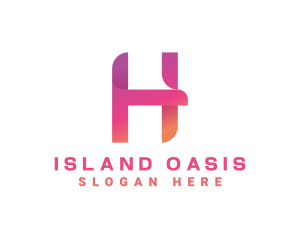 Modern Gradient Letter H logo design