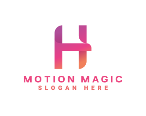 Modern Gradient Letter H logo design