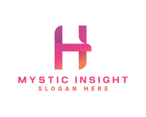 Modern Gradient Letter H logo design