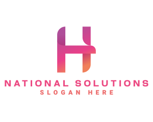 Modern Gradient Letter H logo design